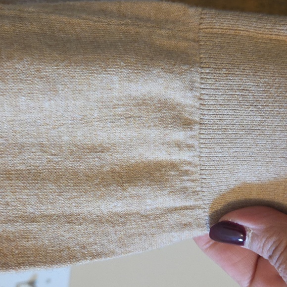 J. Crew Tan Sweater with Cheetah Print - Picture 4 of 5